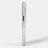 Moderne Zilveren Nep Leer Monogram Eerste Letter N Case-Mate iPhone Case (Achterkant / Rechts)