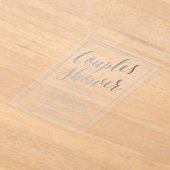 Moderne, zilveren oliefabrikaten die weduwen acryl uitnodigingen (Laagn)