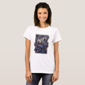 Moderne Zilveren ONBEPERKTE Slogan T-shirt (Voorkant volledig)