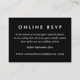 Moderne Zilveren Ringen Bruiloft Online RSVP-kaart Informatiekaartje
