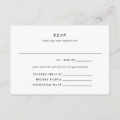 Moderne Zilveren Ringen Bruiloft RSVP Reageer Kaar Informatiekaartje (Voorkant)