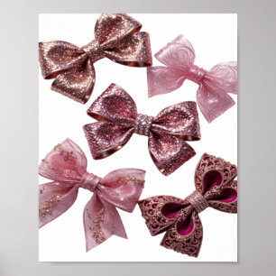 Moderne Zilveren ROZE GOUD EN ROZE BOWEN Print