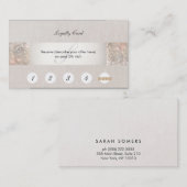 Moderne Zilveren Sequin Monogram Klantenloyaliteit Klantenkaartje (Voorkant / Achterkant)