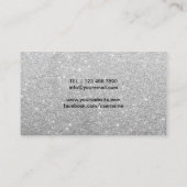 Moderne zilveren Sparkle Hair Stylist Visitekaartje (Achterkant)