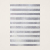 Moderne, zilveren stripes oorscherm visitekaartjes (Achterkant)