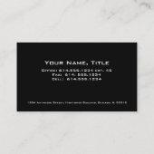 Moderne zilveren stripes Visitekaartjes (Achterkant)