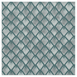 Moderne Zilveren Turkoois Elegante Art Deco Stof