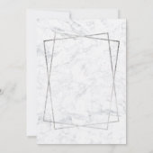 Moderne zilveren typografie marmer Sweet 16 Kaart (Achterkant)