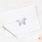 Moderne Zilveren Uiterlijk Blank Sjabloon Elegante Ster Sticker (Envelop)