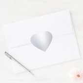 Moderne Zilveren Uiterlijk Blank Sjabloon Glamoure Hart Sticker (Envelop)