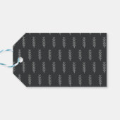 MODERNE ZILVEREN VROLIJKE KERST DOODLE VAKANTIE CADEAULABEL (Achterkant Horizontaal)