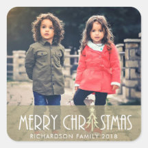 MODERNE ZILVEREN VROLIJKE KERST DOODLE VAKANTIE FO