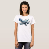 Moderne Zilveren WATERGOLF Tekst Ontwerp T-shirt (Voorkant volledig)