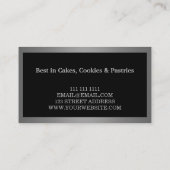 Moderne zilveren whisky bakkerij visitekaartje (Achterkant)