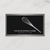 Moderne zilveren whisky bakkerij visitekaartje (Voorkant)