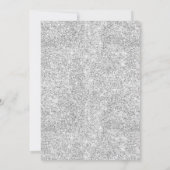 Moderne Zilveren Winter Sneeuwvlok Kerstfeest Kaart (Achterkant)