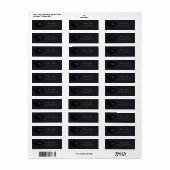 Moderne Zilveren Zwarte Maskerade Feest Etiket (Full Sheet)