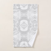 Moderne zilvergrijze elegante marmertextuur bad handdoek (Handdoek)