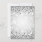 Moderne Zilverige Kerst Glitter Winter Wonder Kaart (Achterkant)