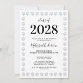 Moderne, zilverkleurige Afstuderen voor schilderaf Kaart (Voorkant)