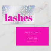 Moderne, zilverroze reuzenas visitekaartje (Voorkant / Achterkant)