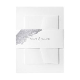 Moderne zilververververververingen in de buis uitnodigingen wikkel