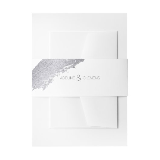 Moderne zilververververververingen in de buis uitnodigingen wikkel (Voorkant Voorbeeld)