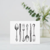 moderne  zilverwerk briefkaart (Staand voorkant)