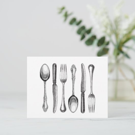 moderne  zilverwerk briefkaart (Staand voorkant)