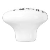 moderne  zilverwerk keramische knop (Zijkant)