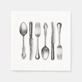 moderne  zilverwerk servetten (Voorkant)