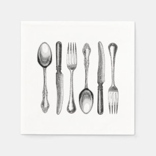 moderne  zilverwerk servetten