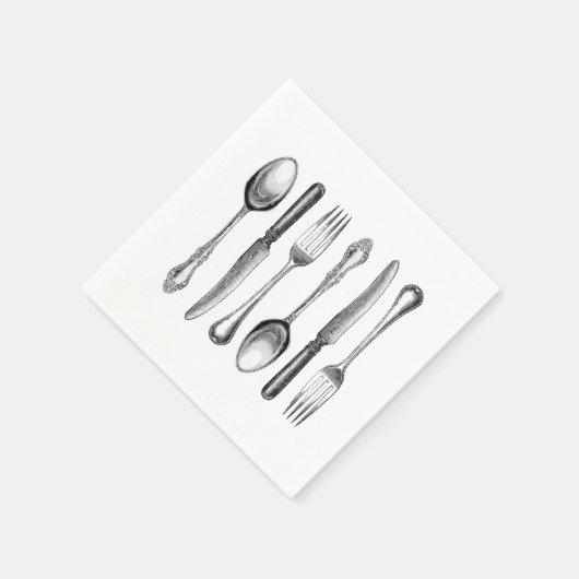 moderne  zilverwerk servetten (Hoek)