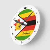 Moderne Zimbabwaanse vlag, Zimbabwe Home / design Ronde Klok (Hoek)