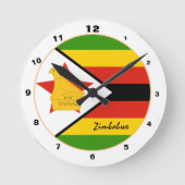 Moderne Zimbabwaanse vlag, Zimbabwe Home / design Ronde Klok (Voorkant)