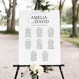 Moderne zitplaatsindeling met 8 tafels poster