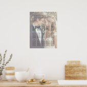 Moderne zitplaatsindeling met foto tot 15 tafels poster (Keuken)