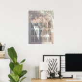 Moderne zitplaatsindeling met foto tot 15 tafels poster (Thuiskantoor)