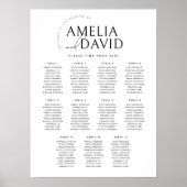 Moderne zitplaatsindeling voor 11 tafels poster (Voorkant)