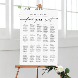 Moderne zitplaatsindeling voor 20 tafels poster
