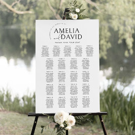 Moderne zitplaatsindeling voor 21 tafels poster