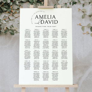 Moderne zitplaatsindeling voor 23 tafels poster