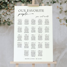 Moderne zitplaatsindeling voor 23 tafels poster