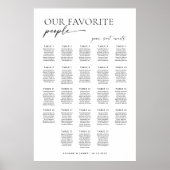 Moderne zitplaatsindeling voor 23 tafels poster (Voorkant)