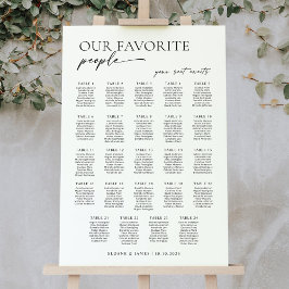 Moderne zitplaatsindeling voor 24 tafels poster