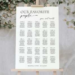 Moderne zitplaatsindeling voor 25 tafels poster