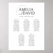 Moderne zitplaatsindeling voor 5 tafels poster (Voorkant)