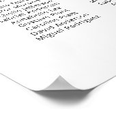 Moderne zitplaatskaart voor 12 tafels poster (Hoek)