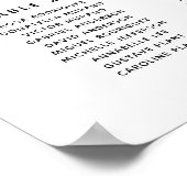Moderne zitplaatskaart voor 25 tafels poster (Hoek)