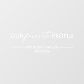 Moderne Zitting Grafiek Trouwspiegel Decal (Vel)